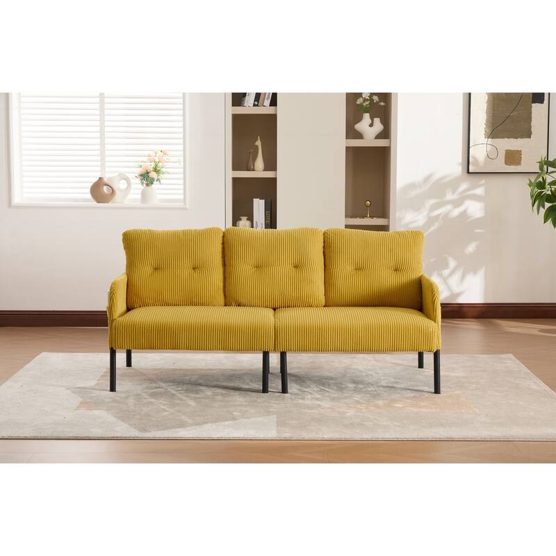 Oversized Loveseat, Modern & Plush Double-seater Sofa, Corduroy Upholstered Couch