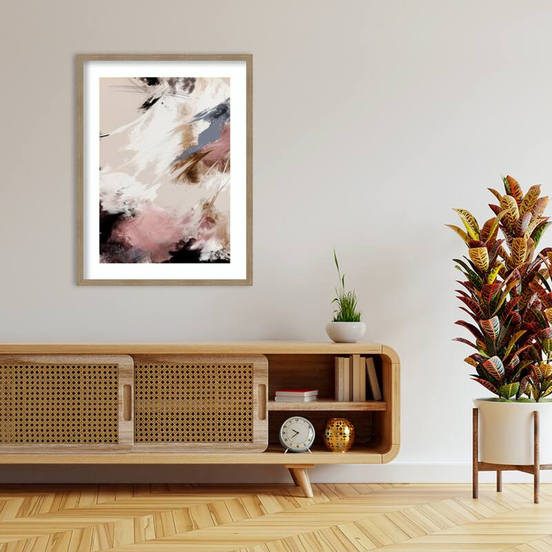 Splash Clouds by Pictufy Studio II Wood Framed Wall Art Print