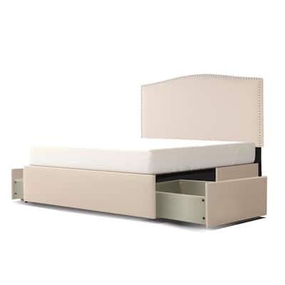Newbury "Mammoth" Upholstered Platform 2 Drawer Storage Bed