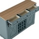 preview thumbnail 24 of 23, 54" Farm Style Wood Buffet Bar Cabinet w/Wine & Glass Rack