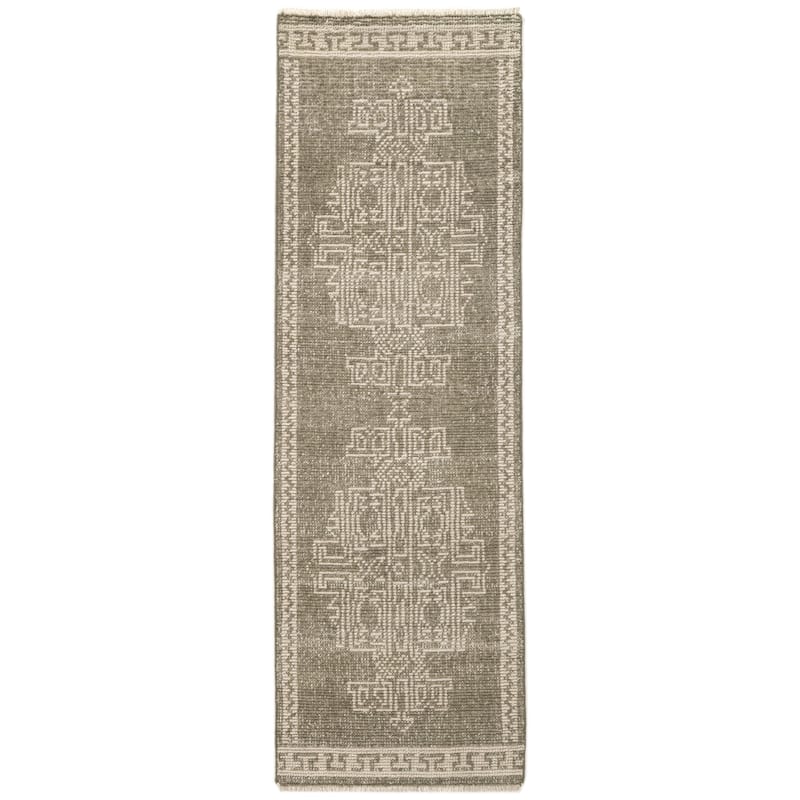 Terra by Obeetee Palace Ques Rug - 2'6" x 8' - Green/Teal