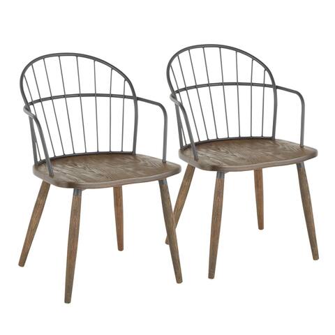 The Gray Barn Ellul Dining Chair with Arms (Set of 2)