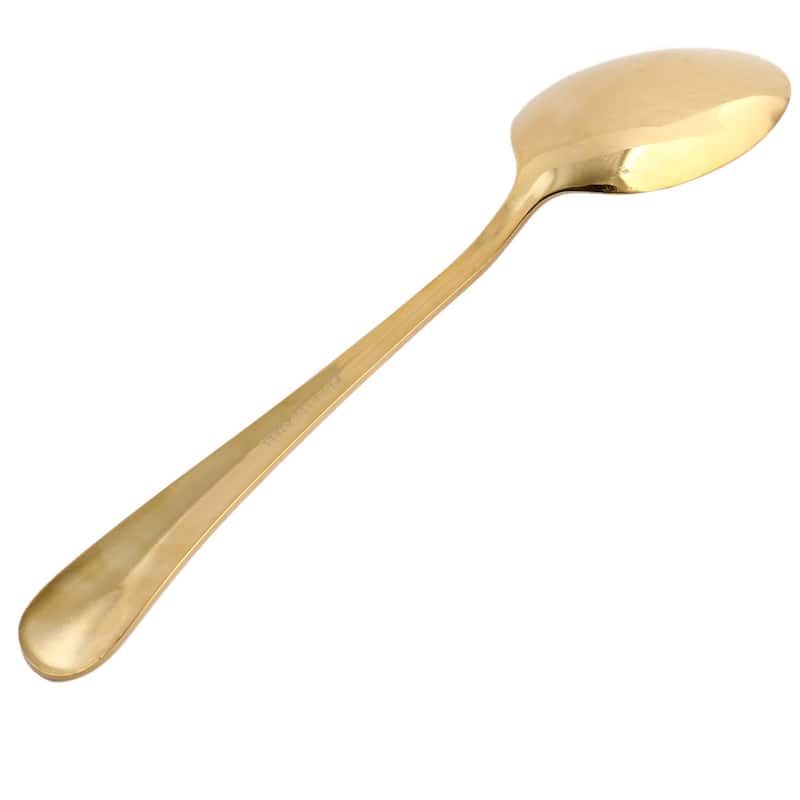 Stainless Steel Porridge Rice Soup Dessert Serving Spoon Scoop - Gold Tone - 8.1" x 1.7" x 1"(L*W*H)
