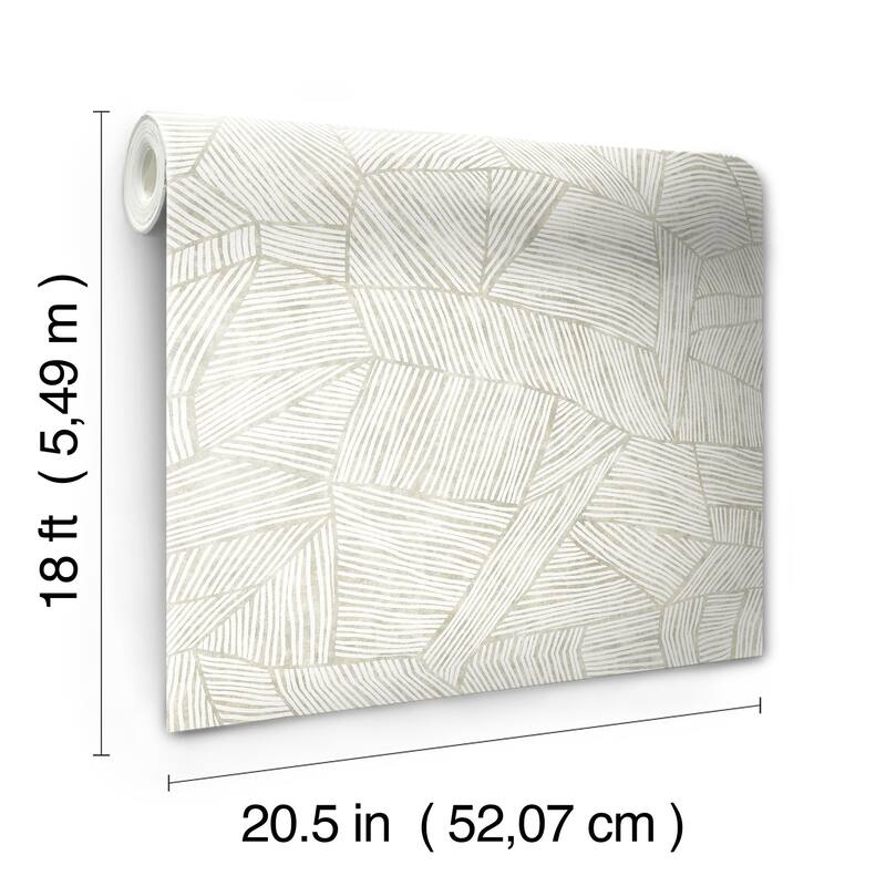 Zen Garden Cream Peel and Stick Wallpaper