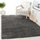 SAFAVIEH Laguna Shag Verdiana Solid Color 2-inch Thick Shag Rug - 3' x 5' - Dark Grey