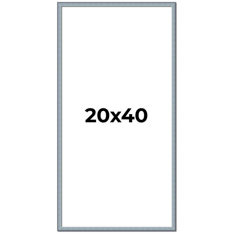 20x40 Frame Rustic Sky Blue Solid Wood Picture Frame | 0.75 Inch