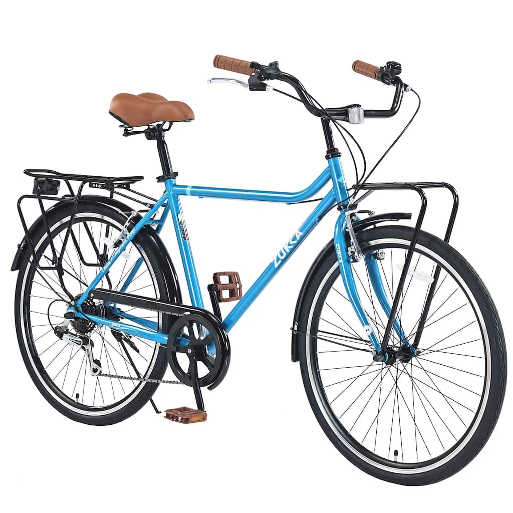 Unisex Retro Commute Bike - Steel Frame, Multiple Colors, Vintage Style - 26