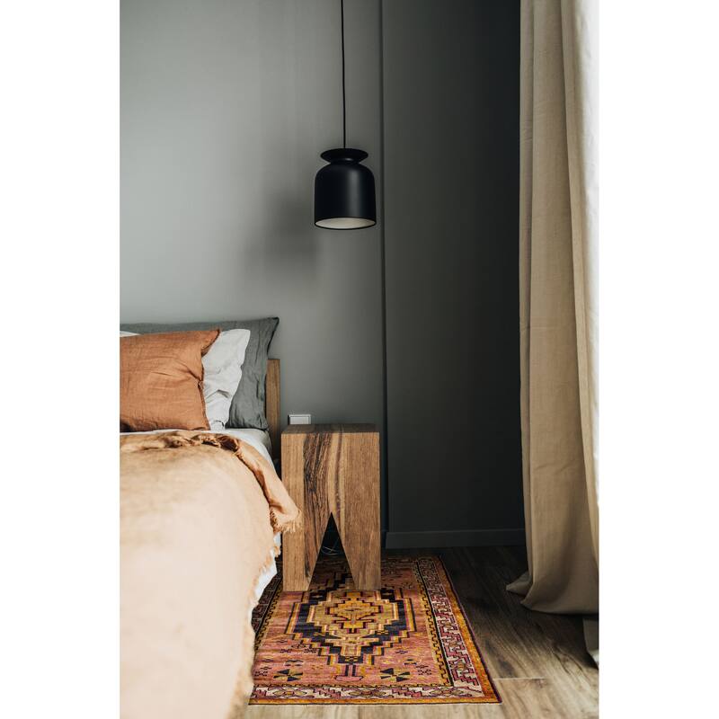 ECARPETGALLERY Hand-knotted Melis Vintage Copper Wool Rug - 4'0 x 5'8