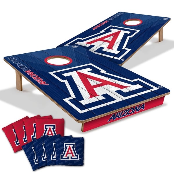 slide 2 of 7, Arizona Wildcats NCAA Tailgate Cornhole Board Set Include Carrying Case