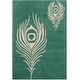 preview thumbnail 25 of 60, SAFAVIEH Handmade Soho Simi Peacock Feather N.Z. Wool Rug 2' x 3' - Teal/Ivory - Rectangle