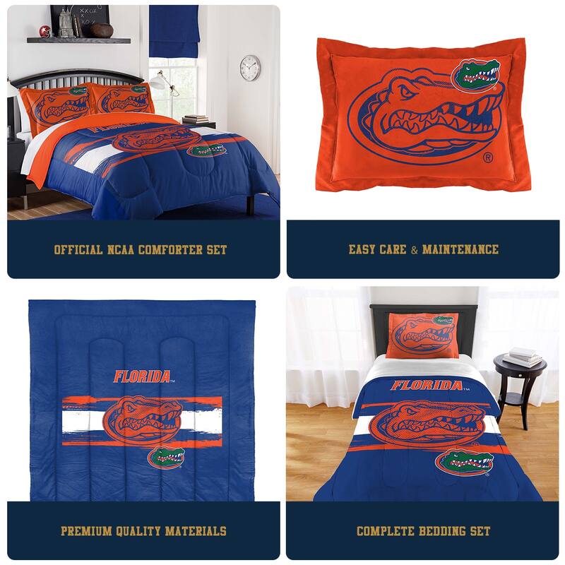 NCAA Florida Gators Officially Licenced Comforter & Sham set