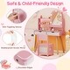 preview thumbnail 2 of 5, Wooden Princess Makeup Dressing Desk anity Table and Chair Set