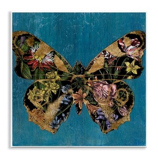 Stupell Vivid Blue with Butterfly Wall Plaque Art Design By Naomi ...