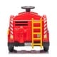 preview thumbnail 10 of 18, 12V Electric Ride On Fire Truck with Realistic Lights, Sounds, Interactive Fire Tools, Safe Slow Start,for Kids 3-7.