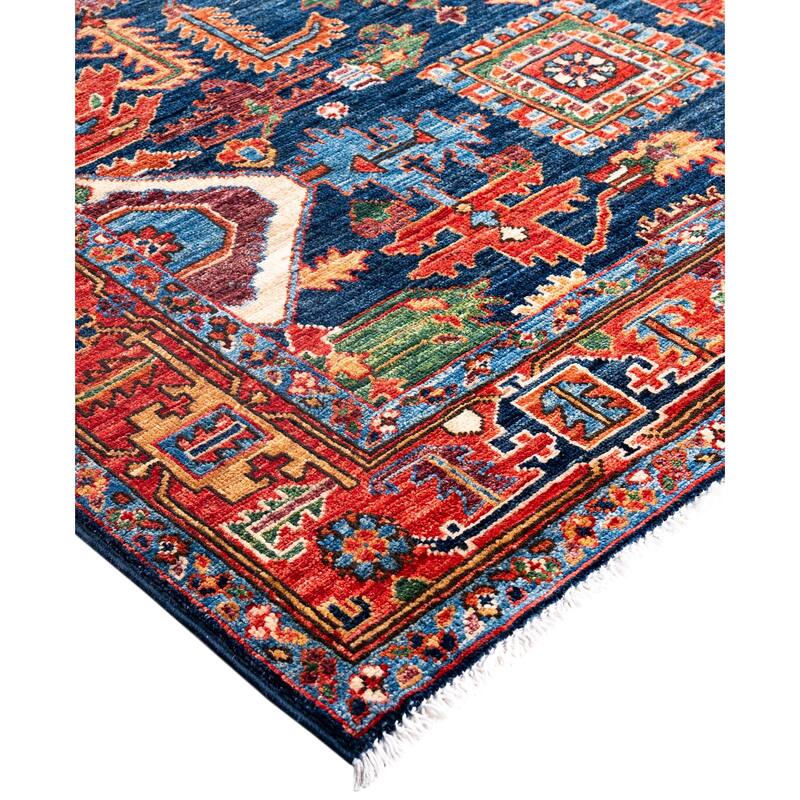 Serapi One-of-a-Kind Hand-Knotted Area Rug - Blue - 4' 1" x 5' 9"