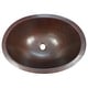 preview thumbnail 2 of 1, Large 19" Oval Copper Bathroom Sink with Pop-Up Drain by SimplyCopper - 19" x 14" x 5"