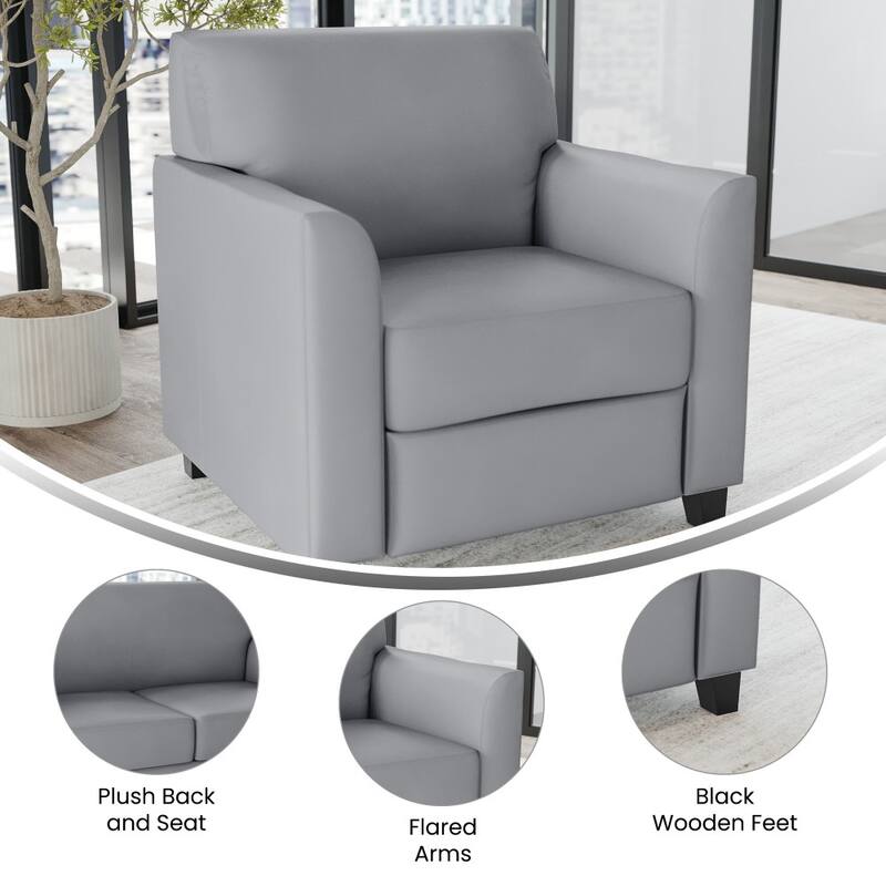 LeatherSoft Chair with Clean Line Stitched Frame - 30.5"W x 29"D x 31.5"H