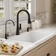 preview thumbnail 45 of 82, Karran Drop-In Quartz 33 in. 1-Hole Single Bowl Kitchen Sink Kit