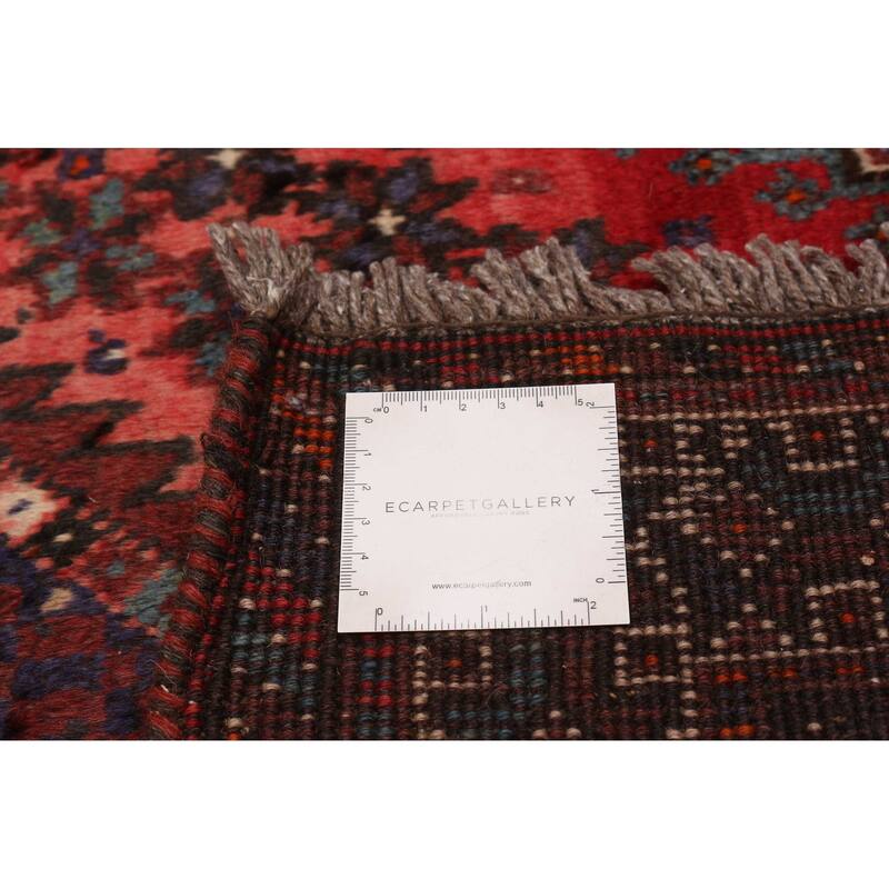 ECARPETGALLERY Hand-knotted Melis Vintage Red Wool Rug - 3'4 x 9'5