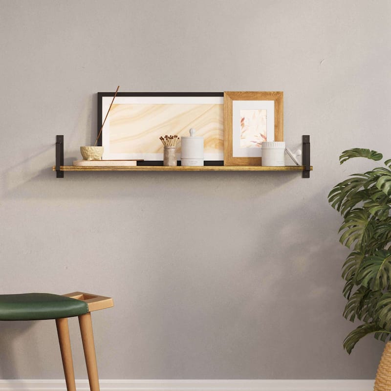 Wallniture Toledo 36 inch Floating Shelves, Book Shelves for Living Room, Bedroom Wall Shelves, Kitchen Wall Shelves