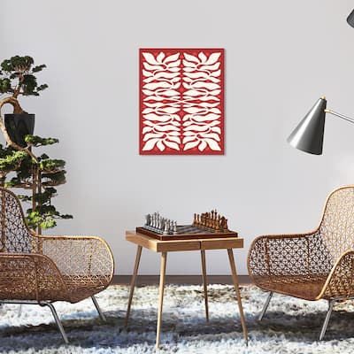 Wynwood Studio Canvas Floral and Botanical Burgundy Toast and Vines Red Modern & Contemporary Wall Art Canvas Print