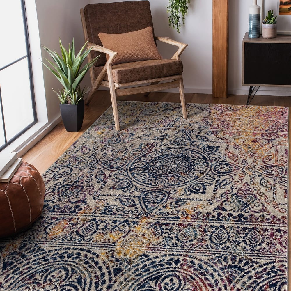Manhattan Burke Tribal Multi-Colored Runner Rug