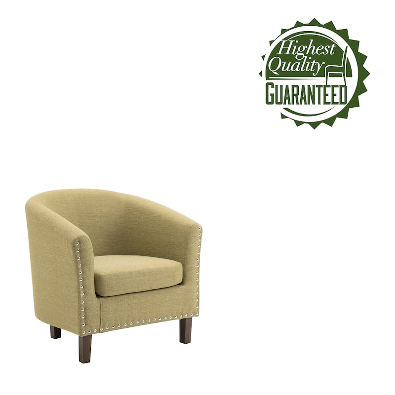 Porthos Home Bella Fabric Upholstered Accent Chair with Rubberwood Legs