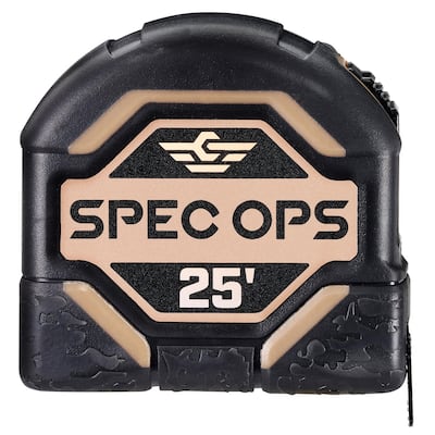 Spec Ops 25 ft. L X 3.12 in. W Tape Measure 1 pk - 25 ft.