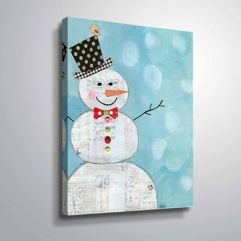 ArtWall Snowman Gallery Wrapped Canvas
