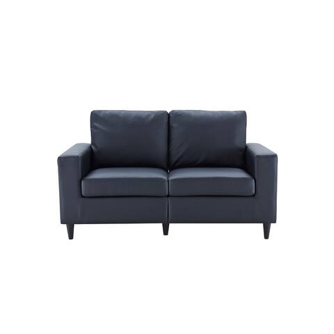 Vintage Style Loveseat,Sofa PU Leather Upholstered Couch Furniture for Home or Office