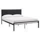 preview thumbnail 9 of 13, Brunia Metal Platform Bed with Geometric Headboard by iNSPIRE Q Classic Queen