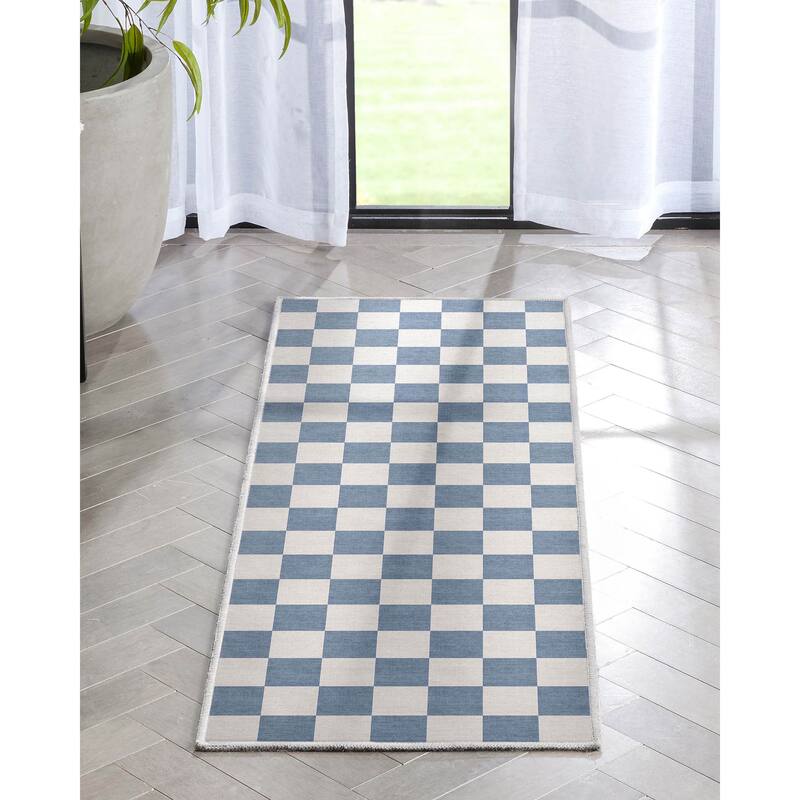 Well Woven Apollo Square Modern Geometric Flat-Weave Area Rug
