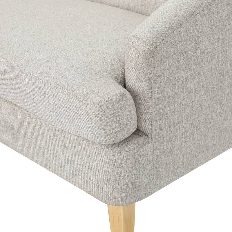 Roomfitters Loveseat, Modern Upholstered Small Sofa for Living Room or Entryway, Beige