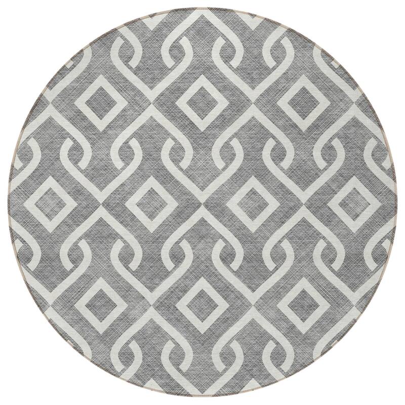 HomeRoots Geometric Transitional Rectangle Outdoor Rug