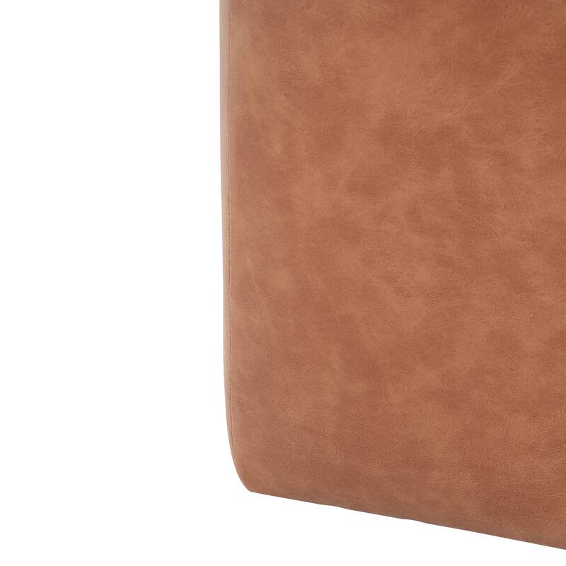 Roomfitters Square Upholstered Ottoman Coffee Table with Modern Low Profile Design