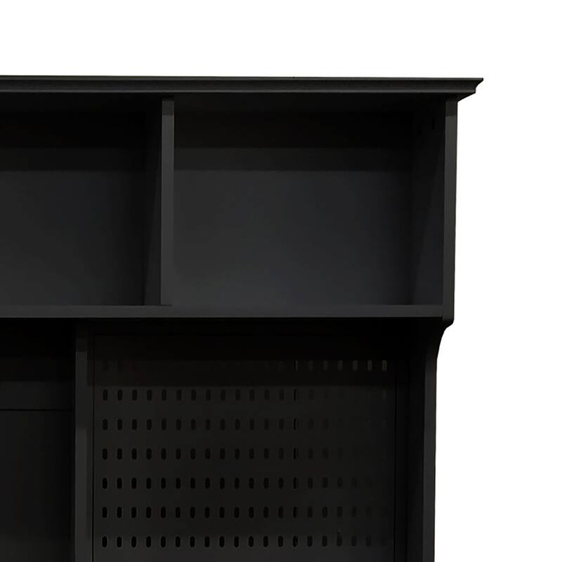Contemporary Stylish Wooden High Hall Tree with Unique Pegboard