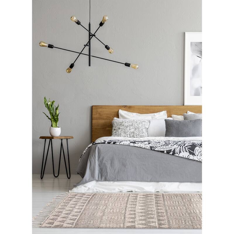 ECARPETGALLERY Braid weave Sienna Taupe Wool Rug - 5'4 x 7'2