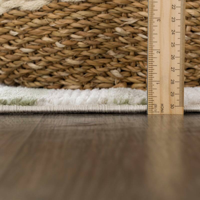 Hauteloom Liverpool Living Room, Bedroom Area Rug - Contemporary - Off White,Medium Gray,Light Gray - 9'2" x 12'