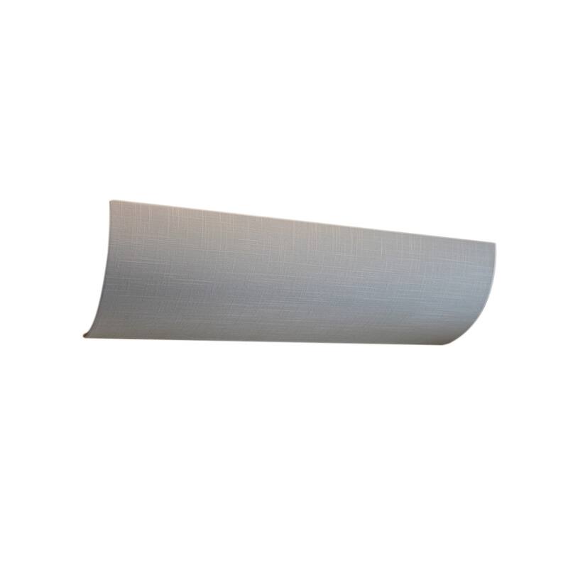 Moderne Vanity Light Cover Refresh Kit, 26"W White Textured Fabric Shade - DIY Upgrades Hollywood Lights (No Wiring) - 26 IN