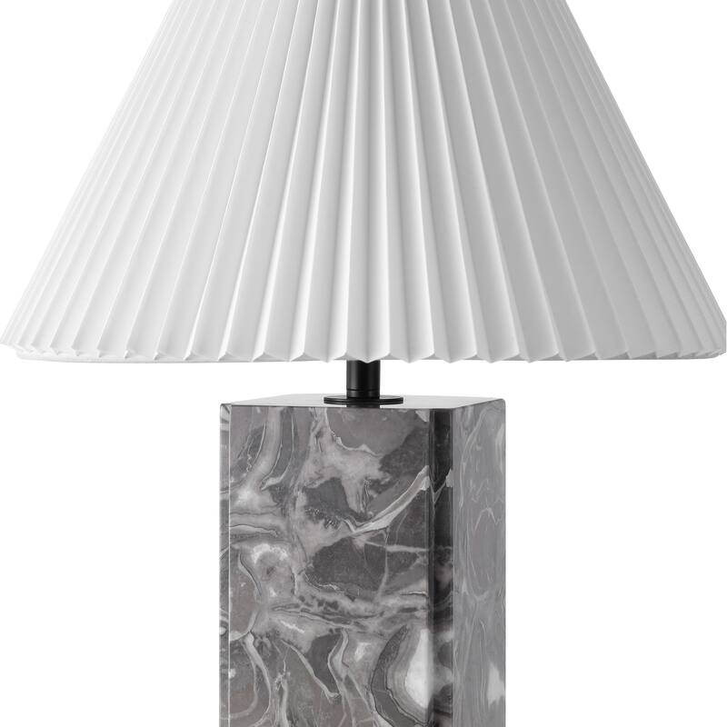 SAFAVIEH Couture Mackenzie Square Marble Table Lamp - 16"W x 16"D x 25"H