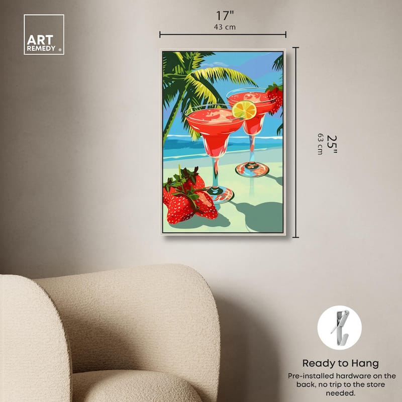 Strawberry Daiquri Breeze Canvas by Art Remedy