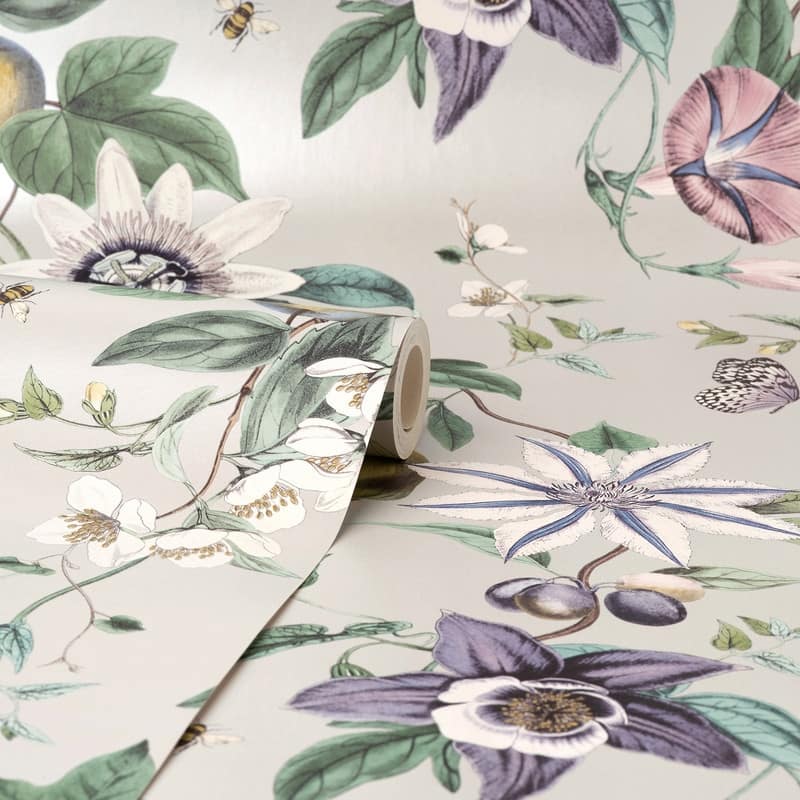 Fine Decor Sierra Silver Floral Wallpaper