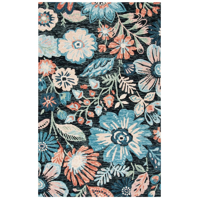 SAFAVIEH Handmade Jardin Anastasija Country Floral Wool Rug