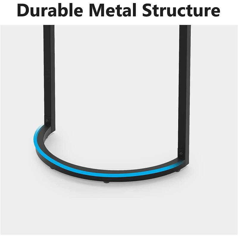 Half Round, Modern Side Table End Table Slim C-shaped Table