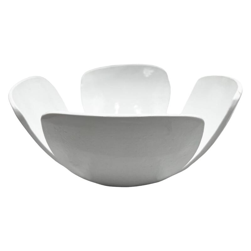 9 Inch Wide Decorative Handmade Aluminum Clover Leaf Bowl - 9 x 9 x 4 in