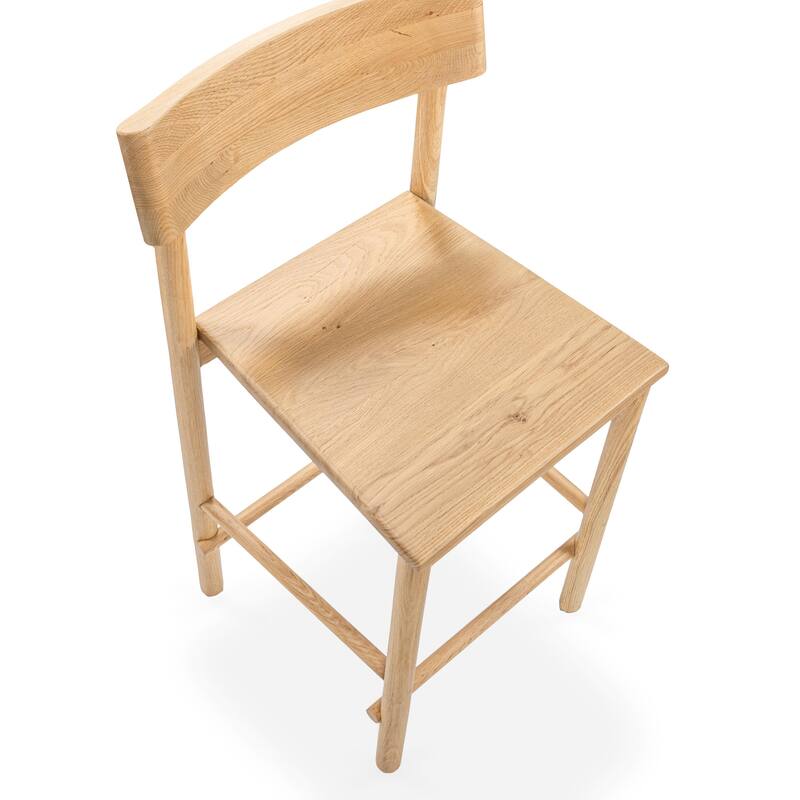 Classic Home Foundation Oak Wood 36.5" Counter Height Chair