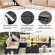 preview thumbnail 30 of 62, EROMMY 6/7 Piece Modular Outdoor Rattan Sofa Set, All-Weather Wicker Patio Furniture with Storage Table, Cushions & Pillows