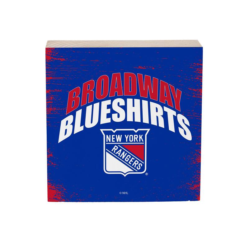 New York Rangers Wooden Tabletop Mantel Shelf Sign
