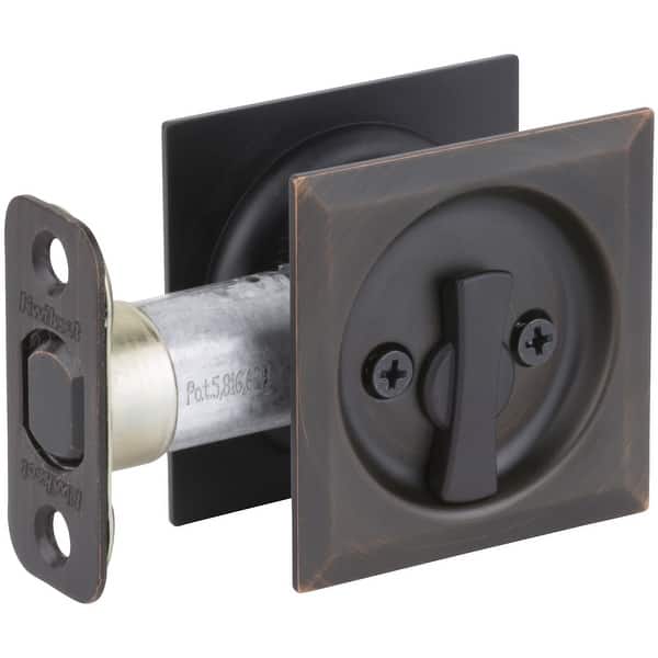 Shop Kwikset 335sqt Square Privacy Bed Bath Pocket Door Lock Overstock 28366817