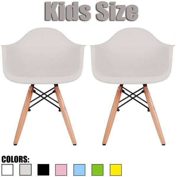 Shop 2xhome Set Of 2 Light Gray Kids Size Armchair With Arms